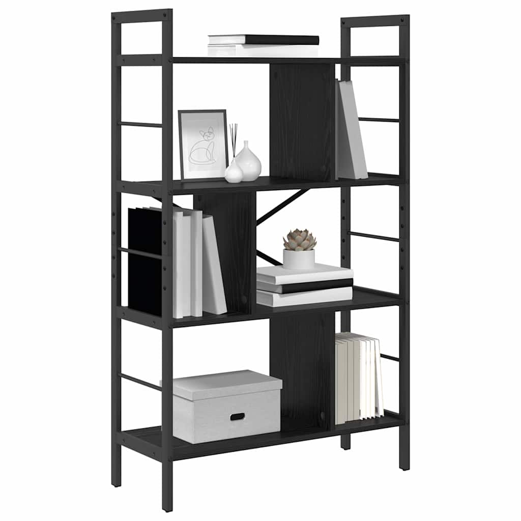 Libreria Rovere Nero 75 x 30 x 123,5 cm Legno multistrato | homemem39