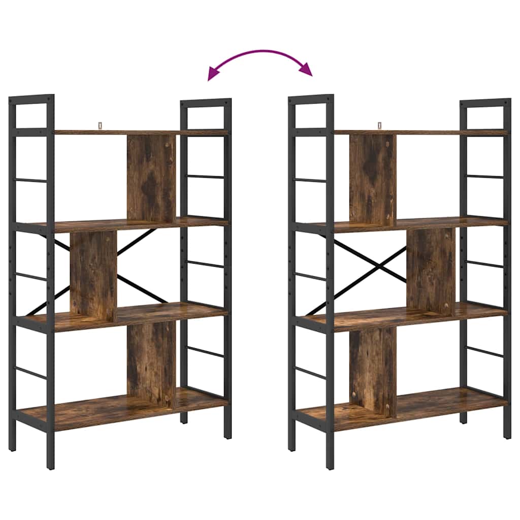 Libreria Rovere fumé 75 x 30 x 123,5 cm Legno multistrato | homemem39