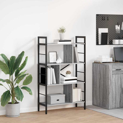 Libreria Grigio Sonoma 75 x 30 x 123,5 cm Legno multistrato | homemem39
