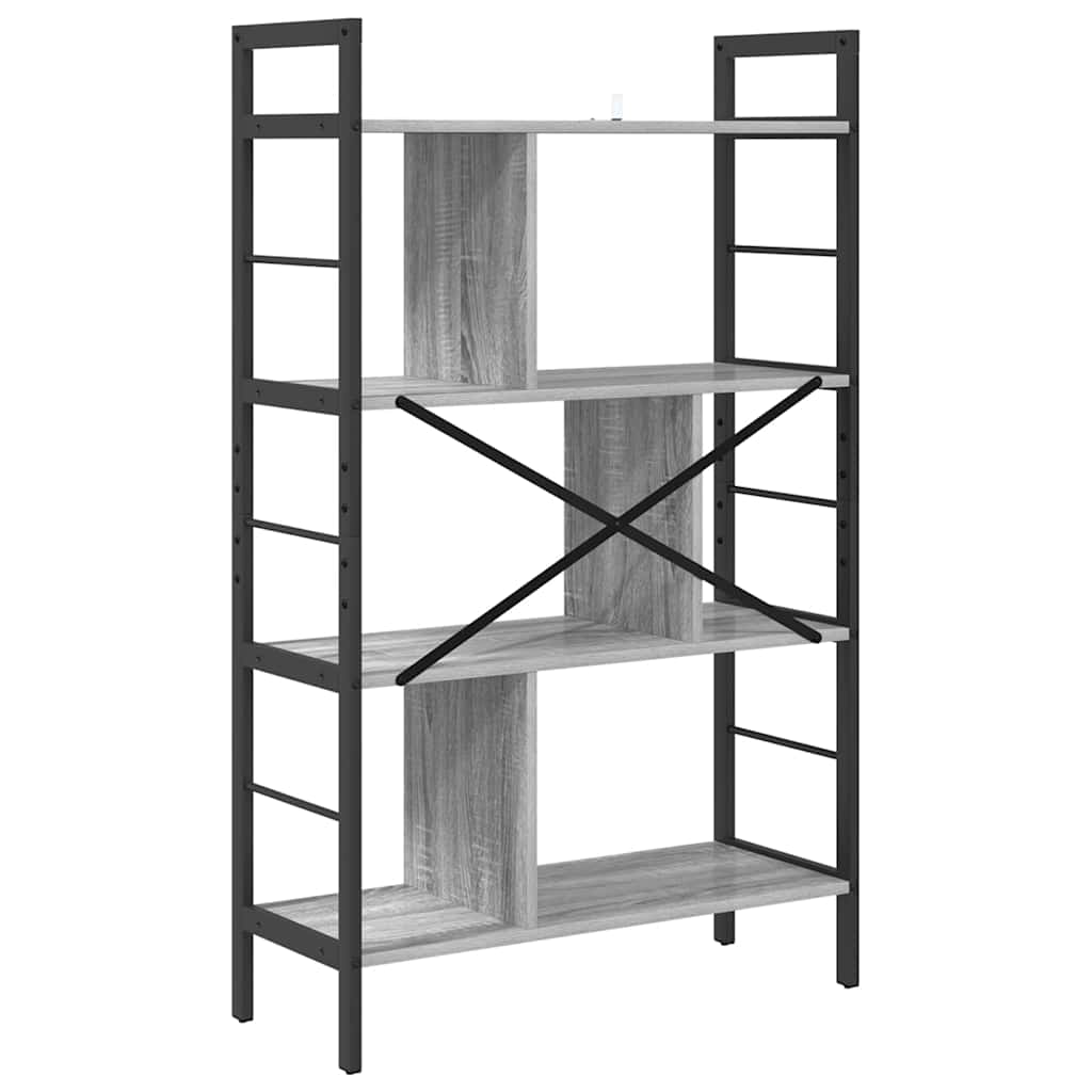 Libreria Grigio Sonoma 75 x 30 x 123,5 cm Legno multistrato | homemem39