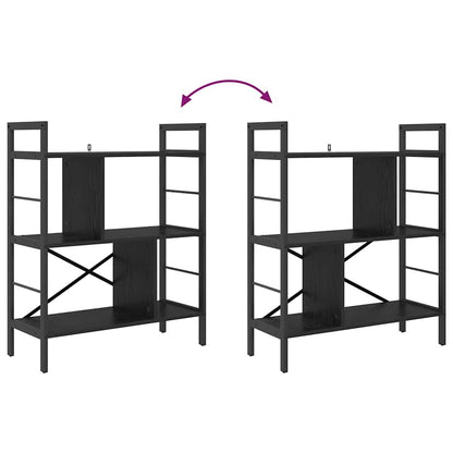 Libreria Rovere Nero 75 x 30 x 91 cm Legno multistrato | homemem39