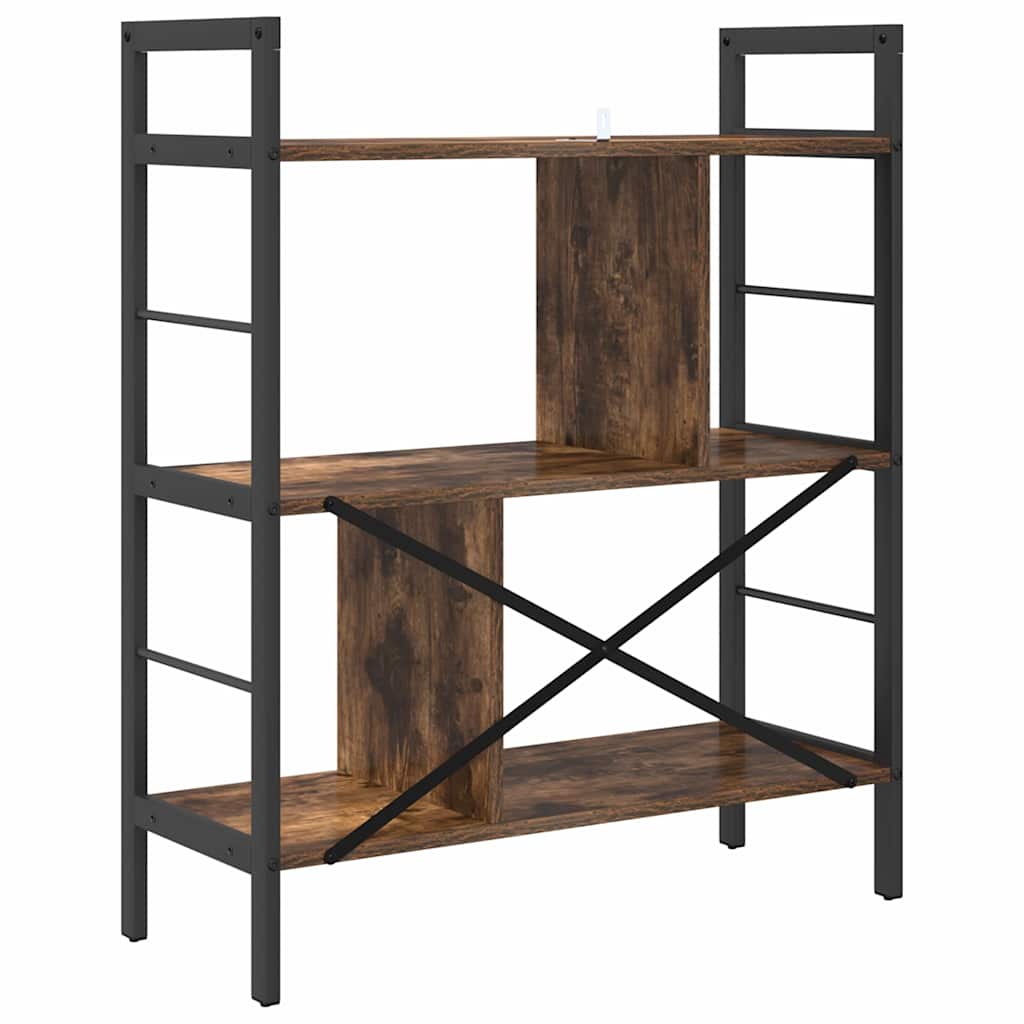 Libreria Rovere fumé 75 x 30 x 91 cm Legno multistrato | homemem39