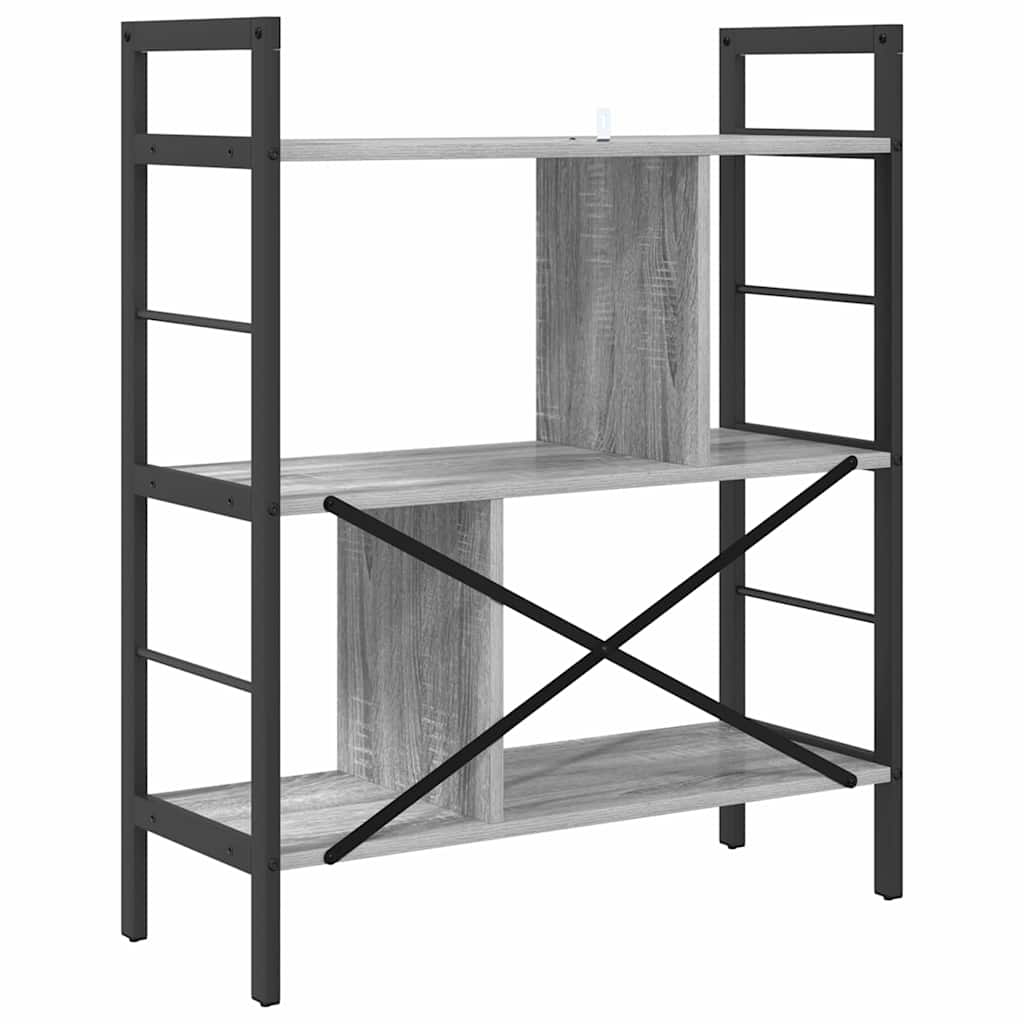Libreria Grigio Sonoma 75 x 30 x 91 cm Legno multistrato | homemem39