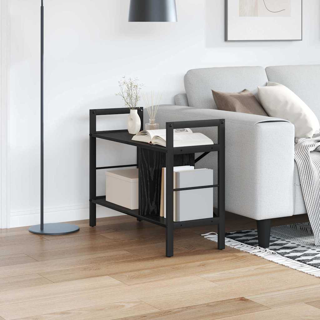 Libreria Rovere Nero 75 x 30 x 58,5 cm Legno multistrato | homemem39