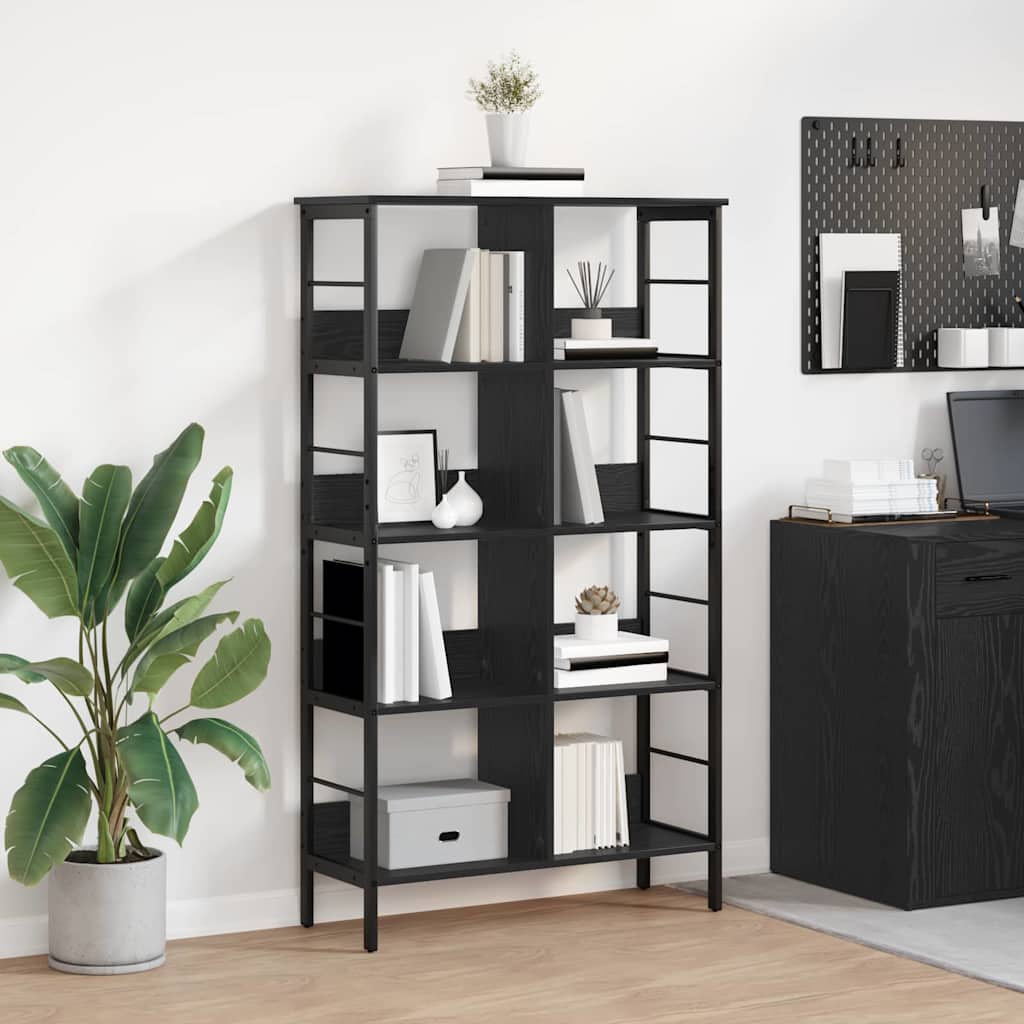 Libreria Rovere Nero 82 x 32 x 144,5 cm Legno multistrato | homemem39