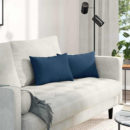 Cuscini da Divano 2 pcs Blu 50 x 30 cm Tessuto | homemem39