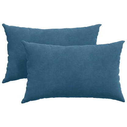 Cuscini da Divano 2 pcs Blu 50 x 30 cm Tessuto in Cords | homemem39