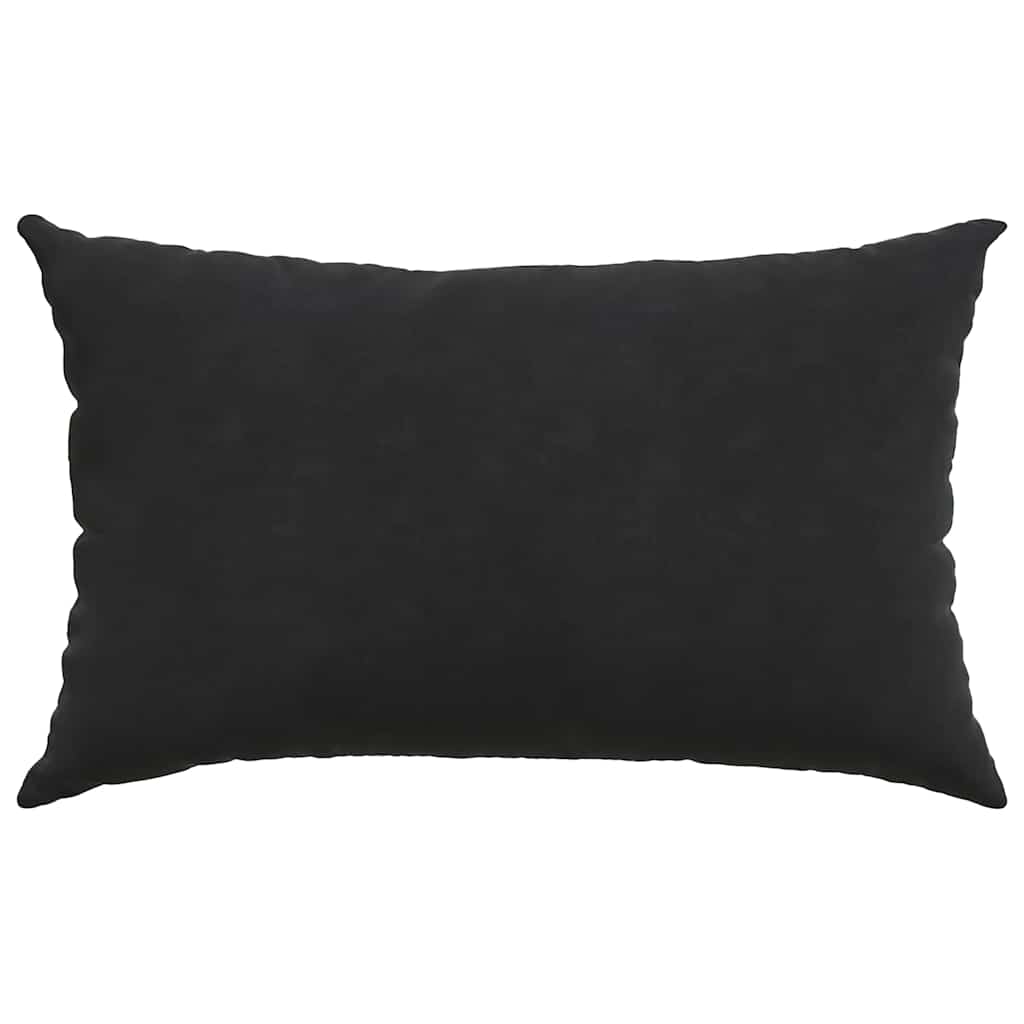 Cuscini da Divano 2 pcs Nero 50 x 30 cm Tessuto in Cords | homemem39
