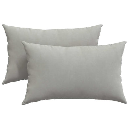 Cuscini da Divano 2 pcs Grigio chiaro 50 x 30 cm Tessuto | homemem39