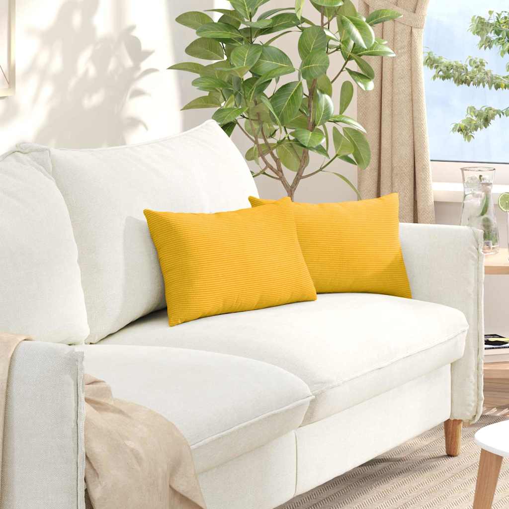 Cuscini da Divano 2 pcs Giallo Chiaro 50 x 30 cm | homemem39