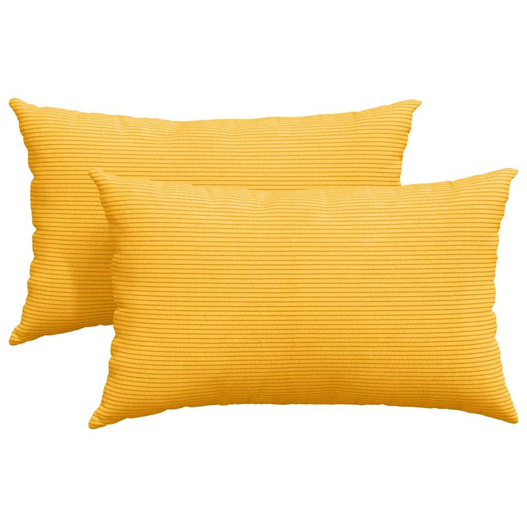 Cuscini da Divano 2 pcs Giallo Chiaro 50 x 30 cm | homemem39