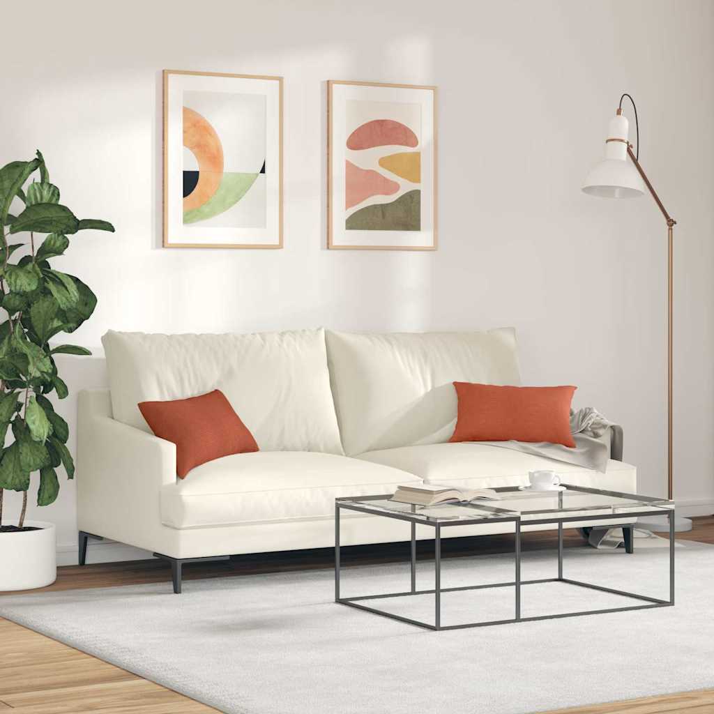 Cuscini da Divano 2 pcs Rosso Arancio 50 x 30 cm | homemem39