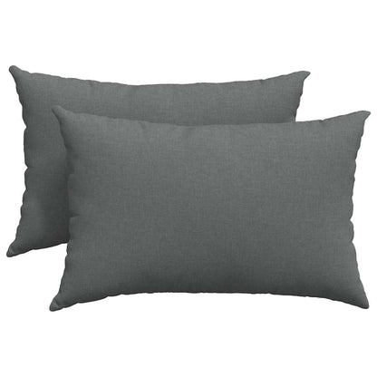 Cuscini da Divano 2 pcs Grigio scuro 60 x 40 cm Tessuto | homemem39