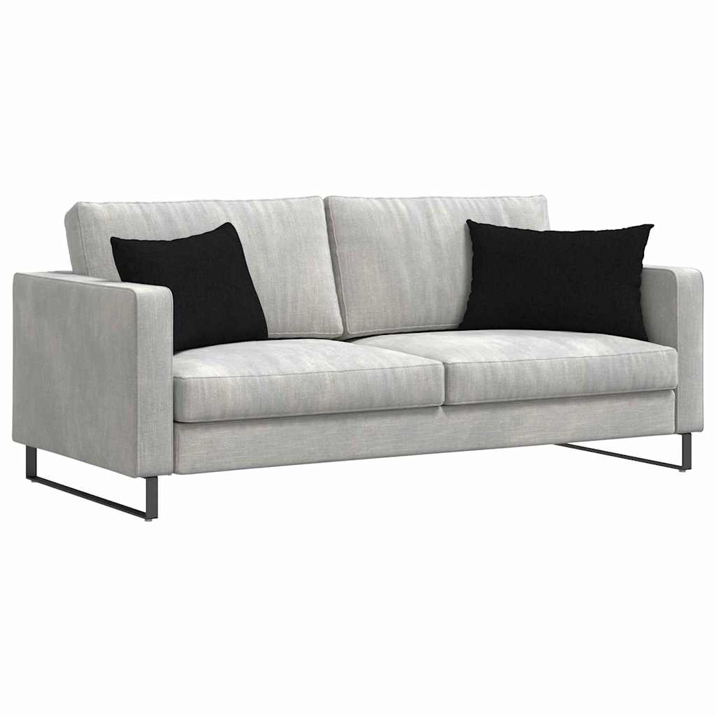 Cuscini da Divano 2 pcs Nero 60 x 40 cm Tessuto | homemem39