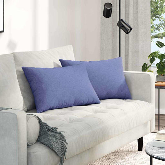 Cuscini da Divano 2 pcs Blu jeans 60 x 40 cm Tessuto | homemem39
