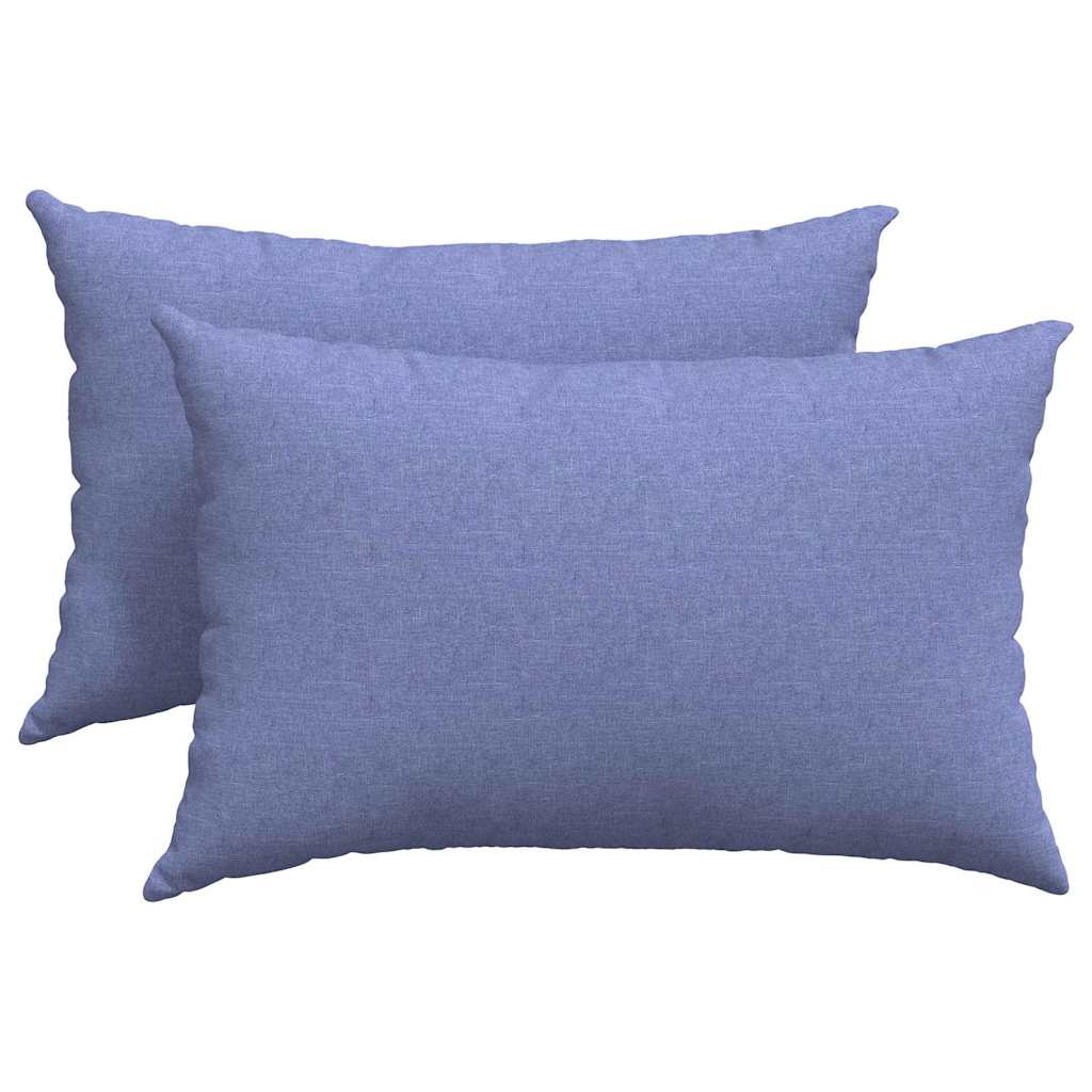 Cuscini da Divano 2 pcs Blu jeans 60 x 40 cm Tessuto | homemem39