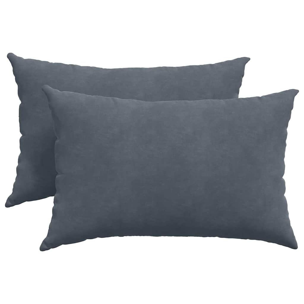 Cuscini da Divano 2 pcs Grigio scuro 60 x 40 cm | homemem39