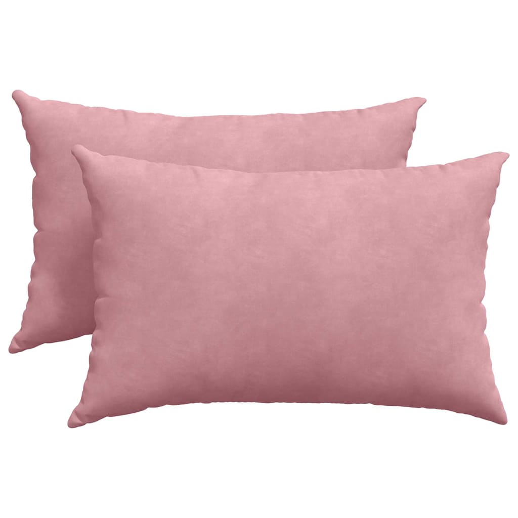 Cuscini da Divano 2 pcs Rosa 60 x 40 cm Tessuto in Cords | homemem39