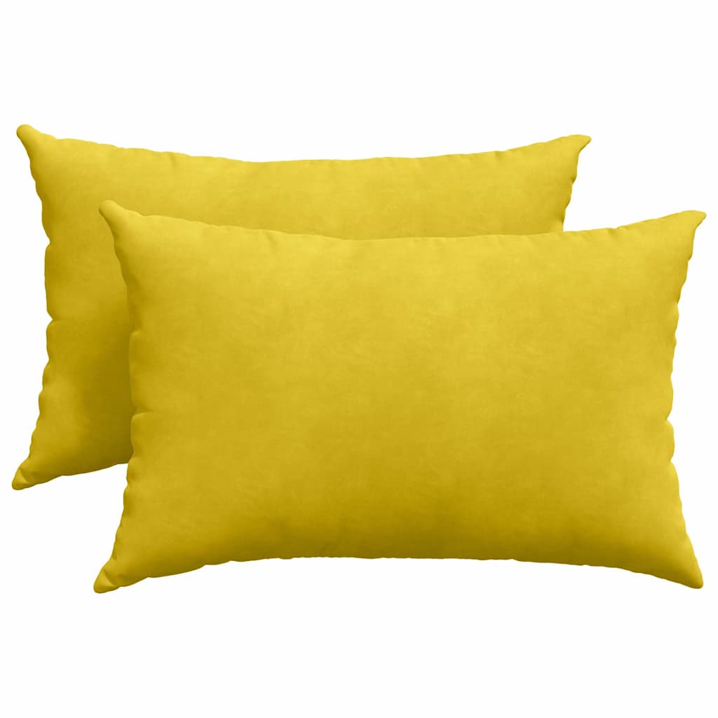 Cuscini da Divano 2 pcs Giallo 60 x 40 cm Tessuto in Cords | homemem39