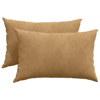 Cuscini da Divano 2 pcs Marrone 60 x 40 cm Tessuto in Cords | homemem39