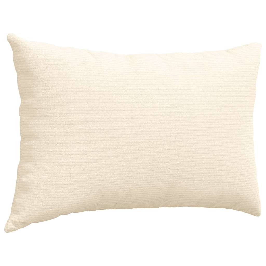 Cuscini da Divano 2 pcs Crema 60 x 40 cm Tessuto in Cords | homemem39