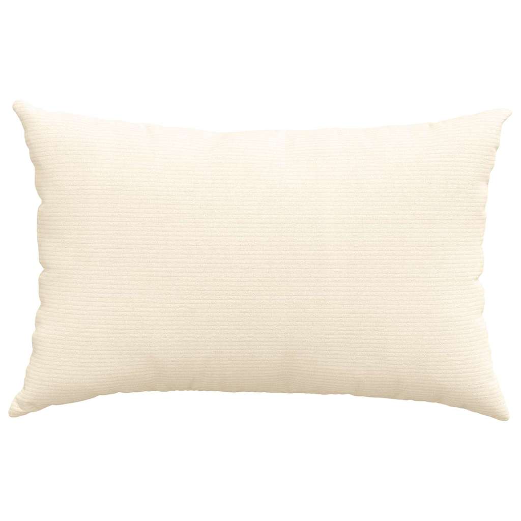 Cuscini da Divano 2 pcs Crema 60 x 40 cm Tessuto in Cords | homemem39