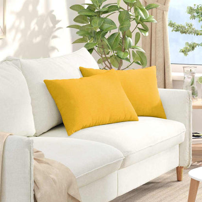 Cuscini da Divano 2 pcs Giallo Chiaro 60 x 40 cm | homemem39