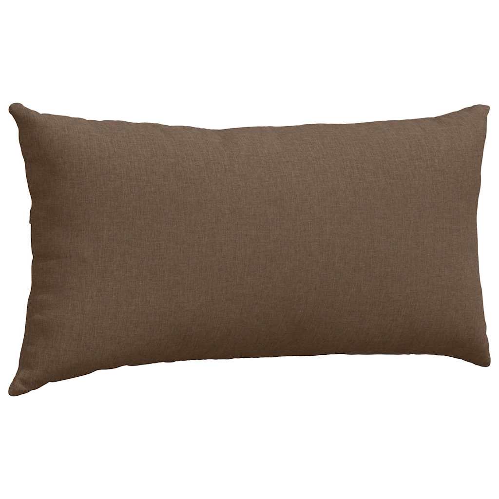 Cuscini da Divano 2 pcs Marrone 80 x 40 cm Tessuto | homemem39