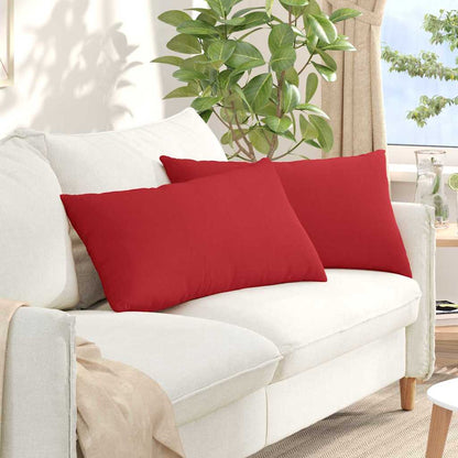 Cuscini da Divano 2 pcs Rosso 80 x 40 cm Tessuto | homemem39