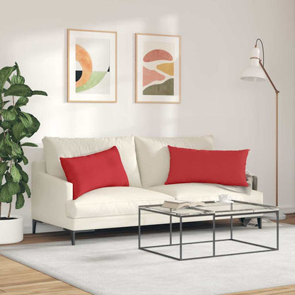Cuscini da Divano 2 pcs Rosso 80 x 40 cm Tessuto | homemem39