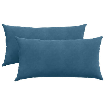 Cuscini da Divano 2 pcs Blu 80 x 40 cm Tessuto in Cords | homemem39