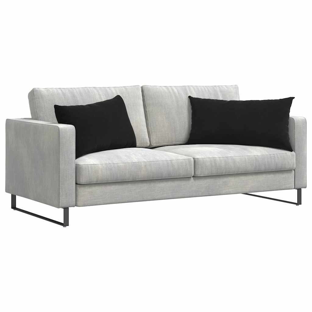 Cuscini da Divano 2 pcs Nero 80 x 40 cm Tessuto in Cords | homemem39