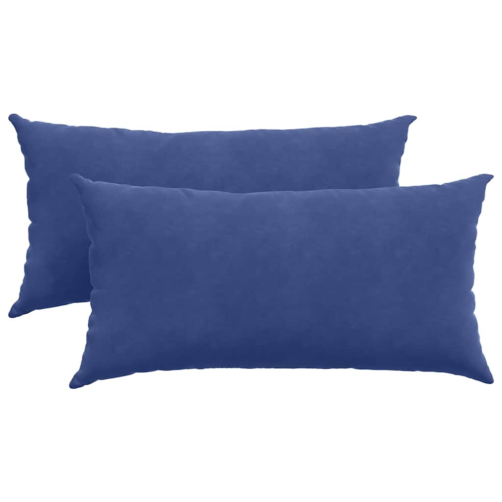 Cuscini da Divano 2 pcs Blu Polizia 80 x 40 cm Tessuto in Cords | homemem39