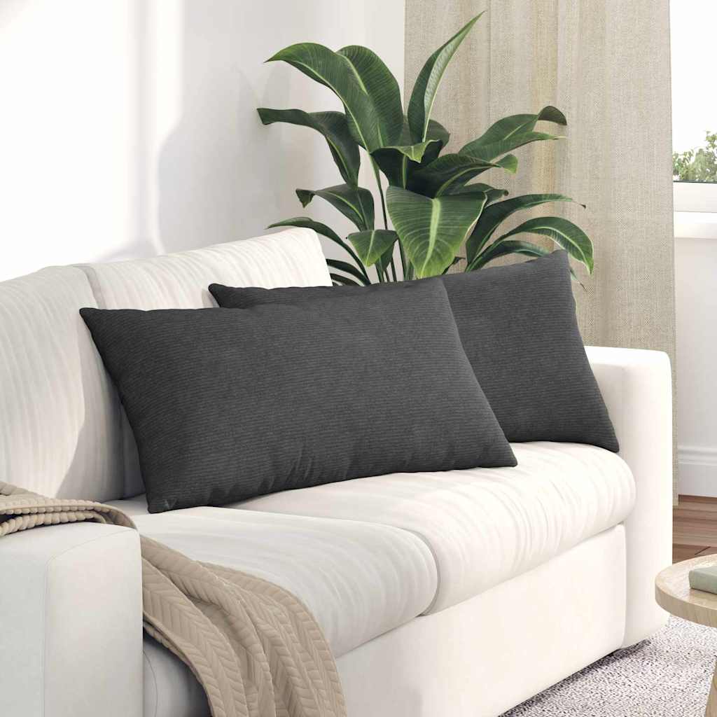 Cuscini da Divano 2 pcs Grigio scuro 80 x 40 cm | homemem39