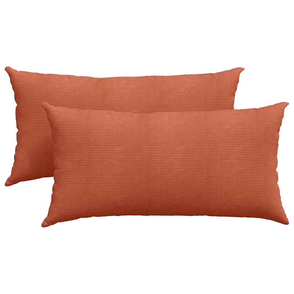 Cuscini da Divano 2 pcs Rosso Arancio 80 x 40 cm | homemem39