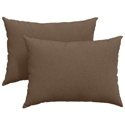 Cuscini da Divano 2 pcs Marrone 70 x 50 cm Tessuto | homemem39