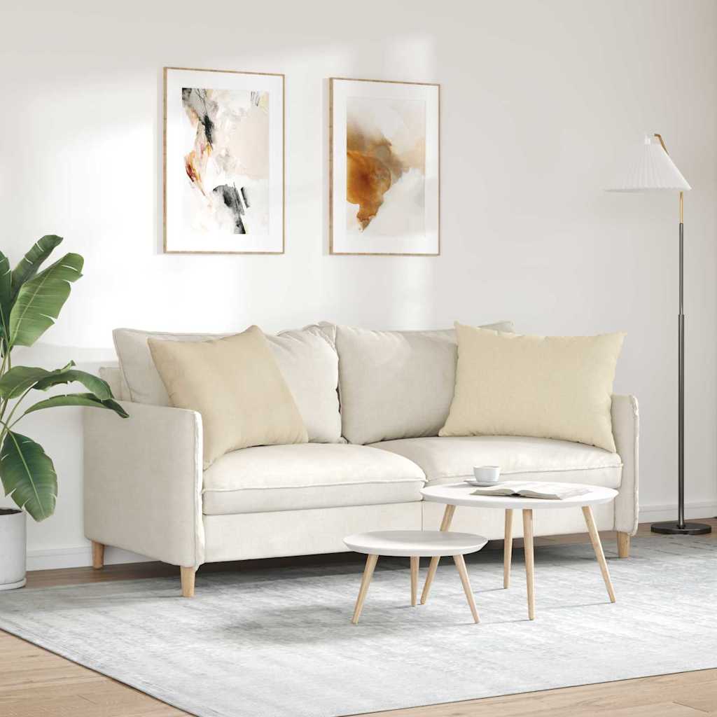 Cuscini da Divano 2 pcs Crema 70 x 50 cm Tessuto | homemem39