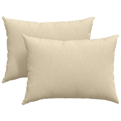 Cuscini da Divano 2 pcs Crema 70 x 50 cm Tessuto | homemem39