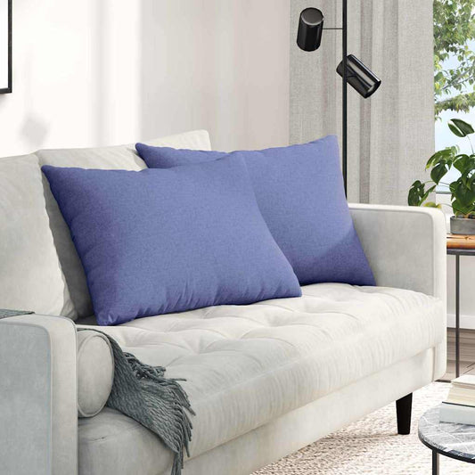 Cuscini da Divano 2 pcs Blu jeans 70 x 50 cm Tessuto | homemem39