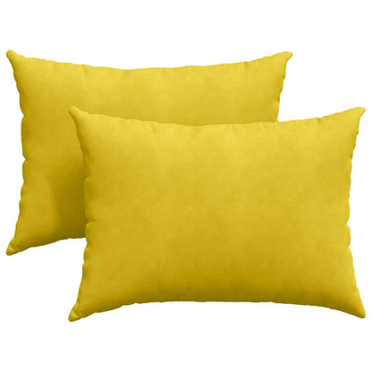 Cuscini da Divano 2 pcs Giallo 70 x 50 cm Tessuto in Cords | homemem39