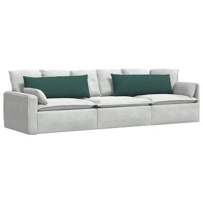 Cuscini da Divano 2 pcs Verde Scuro 120 x 40 cm Tessuto | homemem39