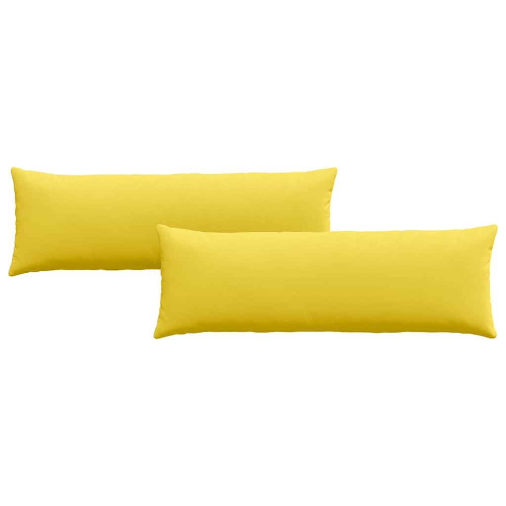 Cuscini da Divano 2 pcs Giallo Chiaro 120 x 40 cm Tessuto | homemem39