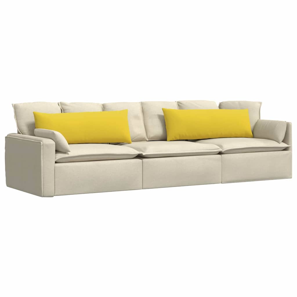 Cuscini da Divano 2 pcs Giallo Chiaro 120 x 40 cm Tessuto | homemem39