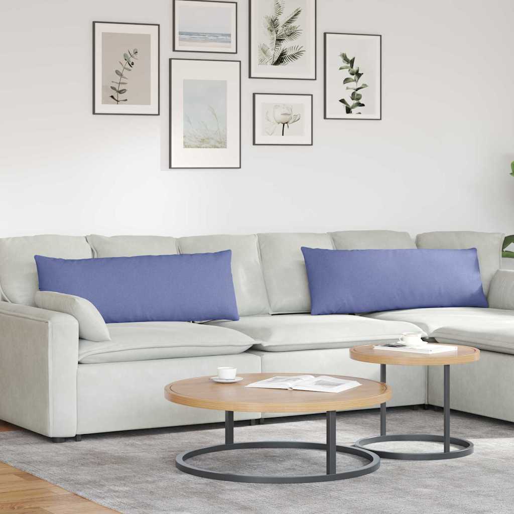 Cuscini da Divano 2 pcs Blu jeans 120 x 40 cm Tessuto | homemem39