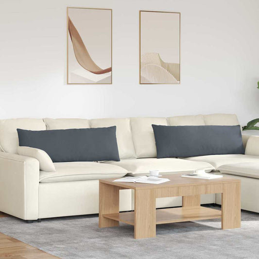Cuscini da Divano 2 pcs Grigio scuro 120 x 40 cm | homemem39