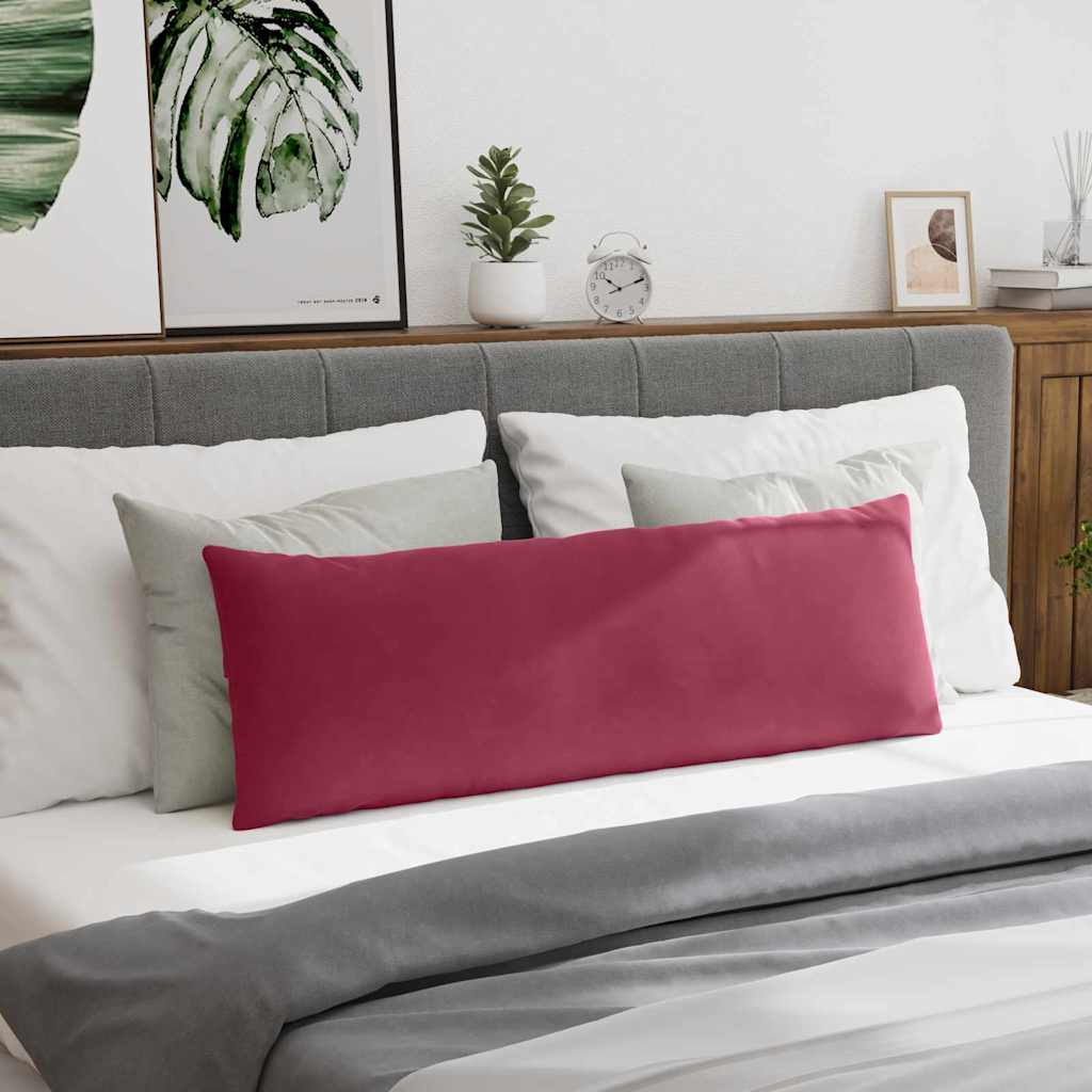 Cuscini da Divano 2 pcs Rosso Vino 120 x 40 cm Tessuto in Cords | homemem39