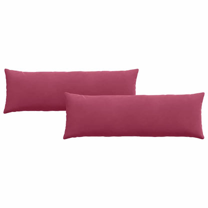 Cuscini da Divano 2 pcs Rosso Vino 120 x 40 cm Tessuto in Cords | homemem39