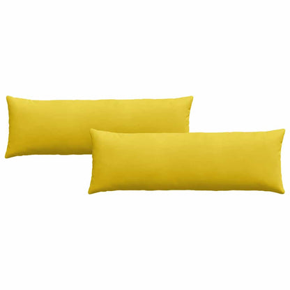 Cuscini da Divano 2 pcs Giallo 120 x 40 cm Tessuto in Cords | homemem39