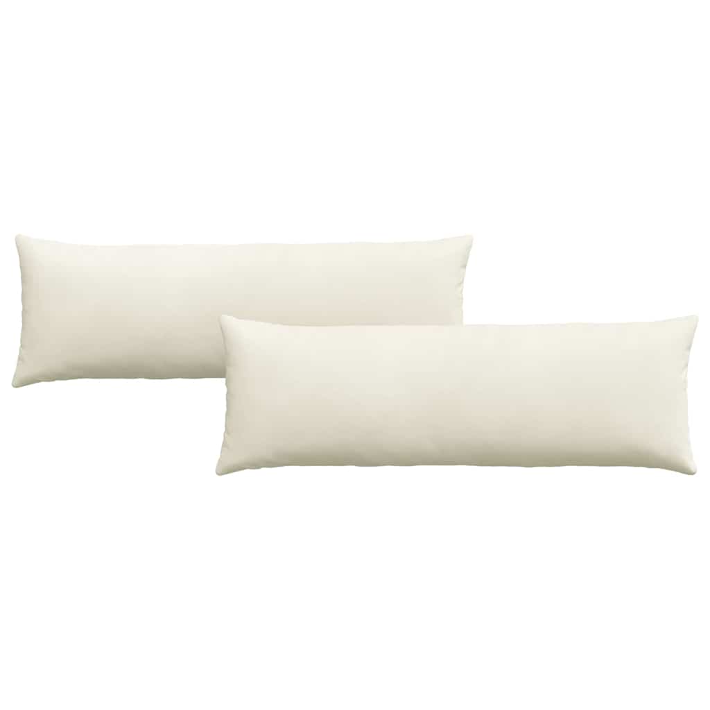 Cuscini da Divano 2 pcs Crema 120 x 40 cm Tessuto in Cords | homemem39