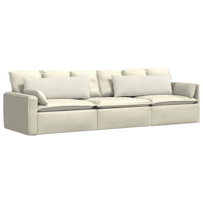 Cuscini da Divano 2 pcs Crema 120 x 40 cm Tessuto in Cords | homemem39